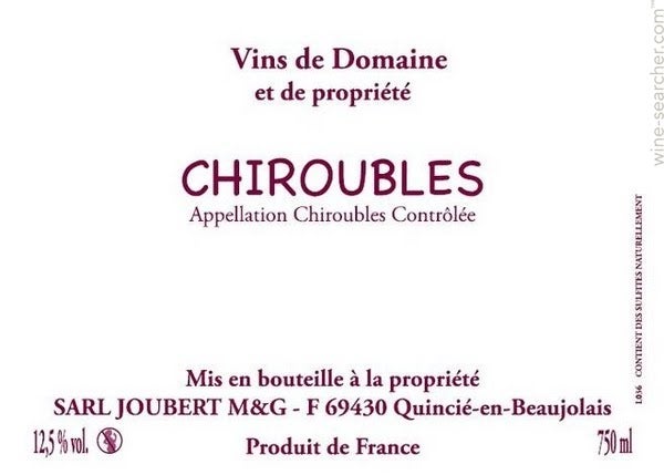 Chiroubles - Domaine Joubert BIO