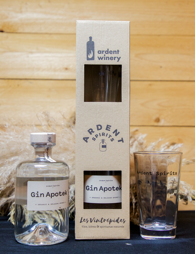 [AS-P-GAPO] (Pack 1 Verre) Gin Apotek 50cl - Ardent Spirits BIO