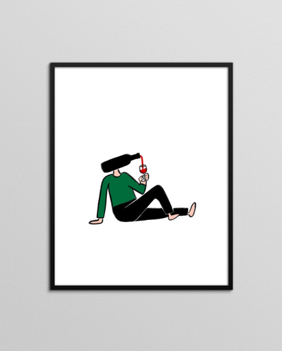 [AZ-BH] Affiche Anatole Zangs - Bottle-Headed