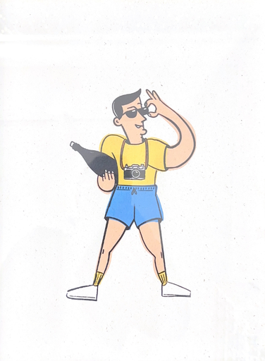 [AZ-TOU] Affiche Anatole Zangs - Touriste