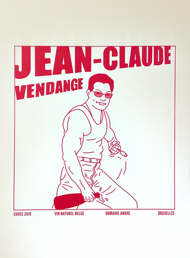 [AZ-JCVDR] Affiche Anatole Zangs - JCVD rouge
