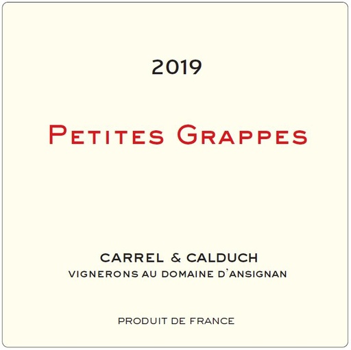 [JC-RG-GRAP] Petites Grappes - Jeff Carrel